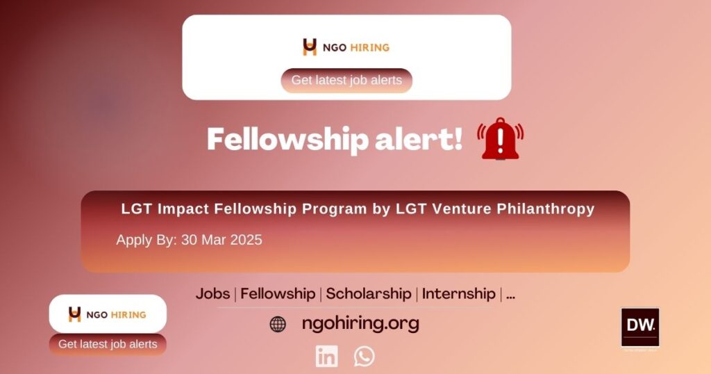 All Fellowship Opportunities in India 2025 by NGO Hiring